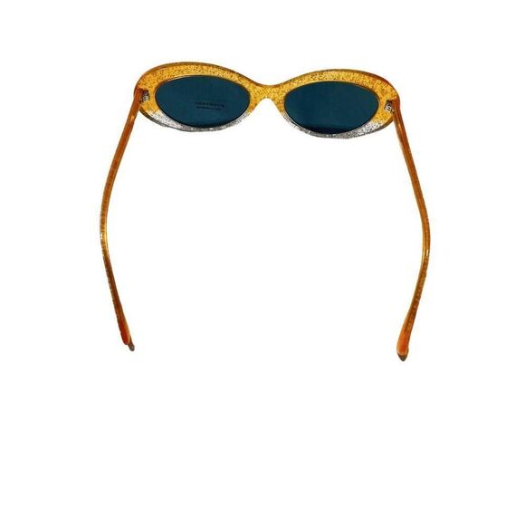 NEW BURBERRY Glitter Detail Cat-eye Frame Sunglasses In Orange - Picture 9 of 12